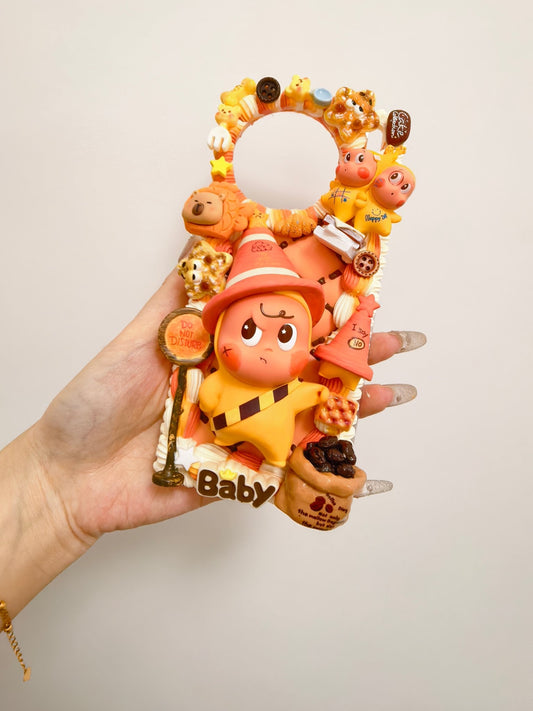 Pop Mart Zimomo Coffee Bean Cream Glue Phone Case For All Phone Models - Moonlit Shells