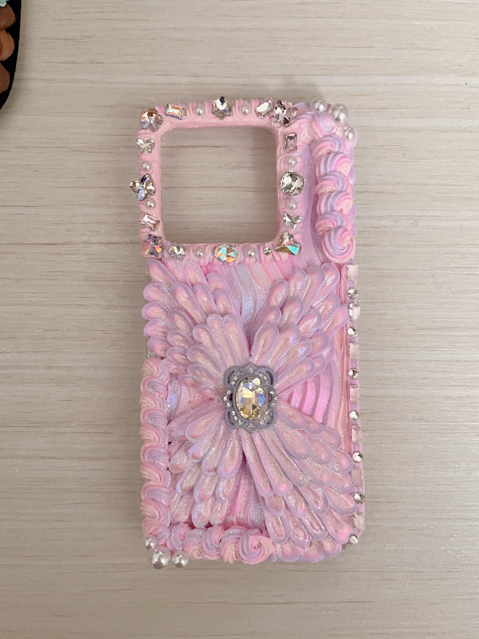 Shimmering Petal Bloom Whipped Cream Phone Case For All Phone Models - Moonlit Shells