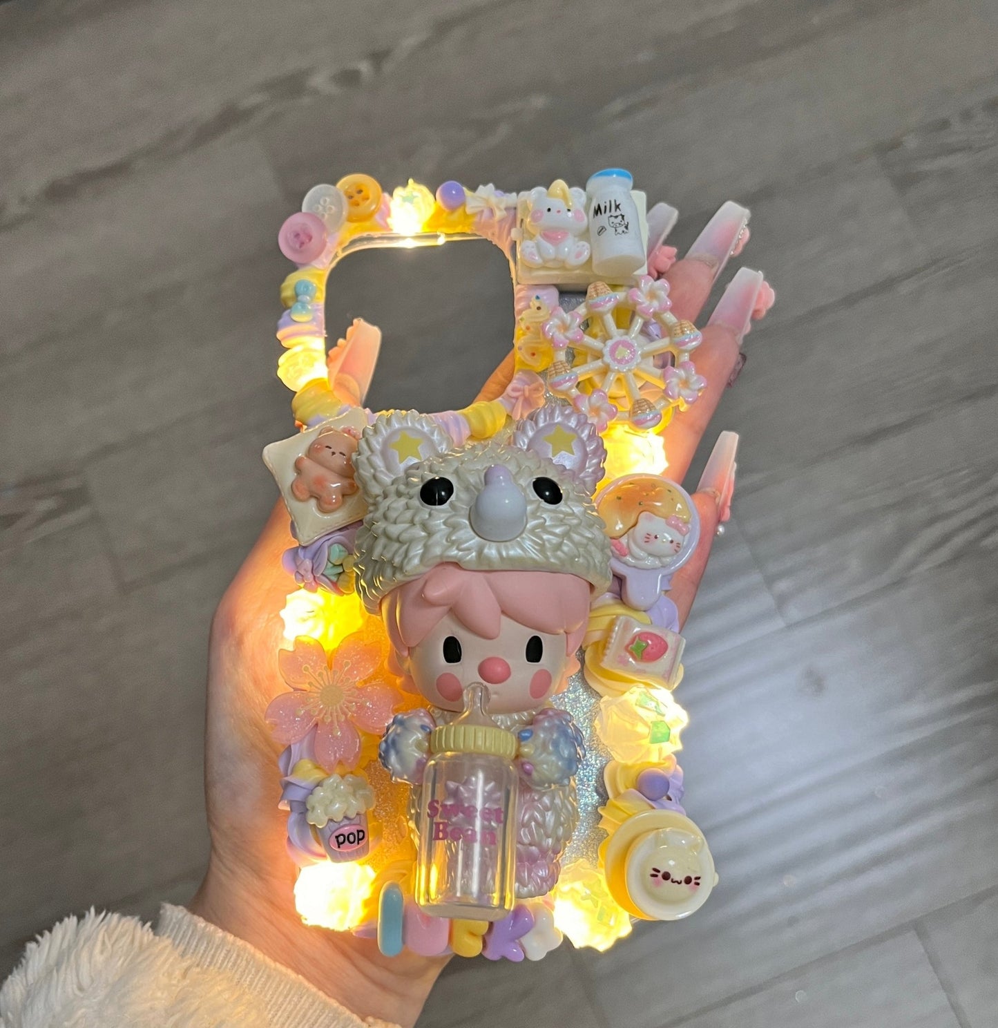 Sweet Bean Baby Bear Whipped Cream Phone Case For All Phone Models - Moonlit Shells